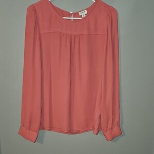 J. Crew Rust Long Sleeve Blouse